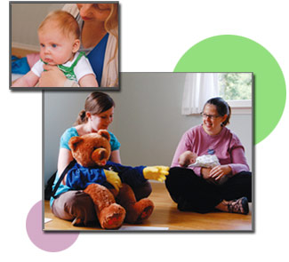 Parents and children in class