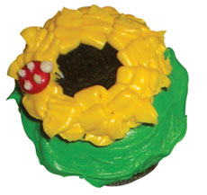 Sunflower cupcake